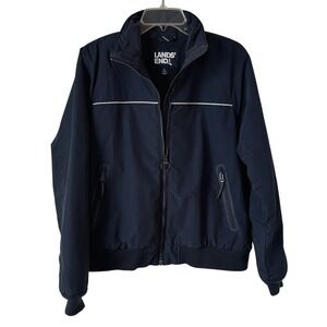 Lands' End Squall Jacket Full Zip Outdoor Ski Nylon Waterproof Windproof Kids Lg